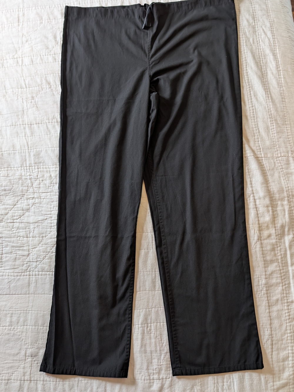 Black Drawstring Scrub Pants